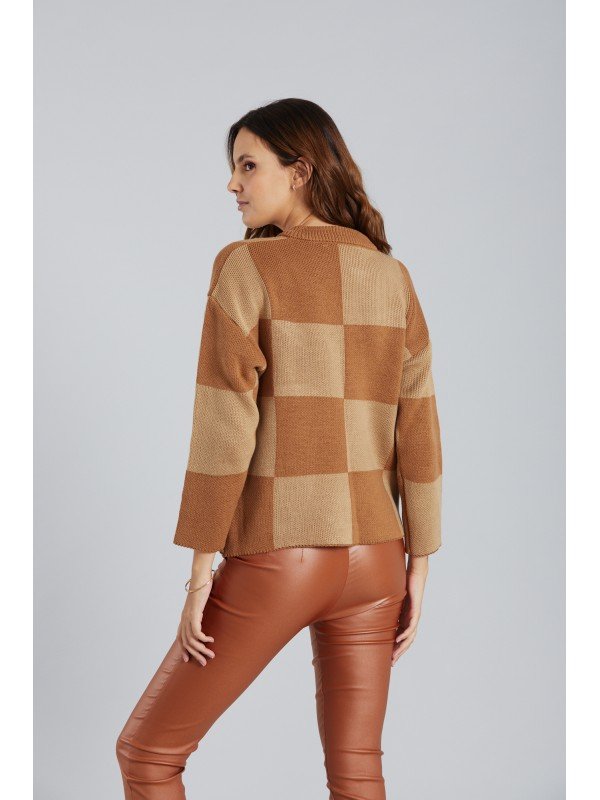 SWEATER COMBINADO CUADROS
