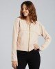 CAMPERA GAMUZADA CON RECORTES