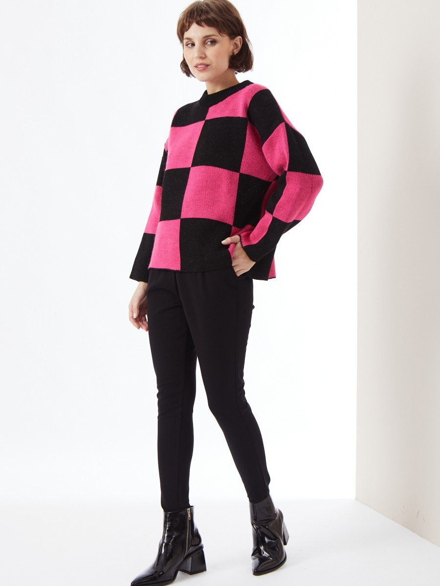 SWEATER COMBINADO CUADROS