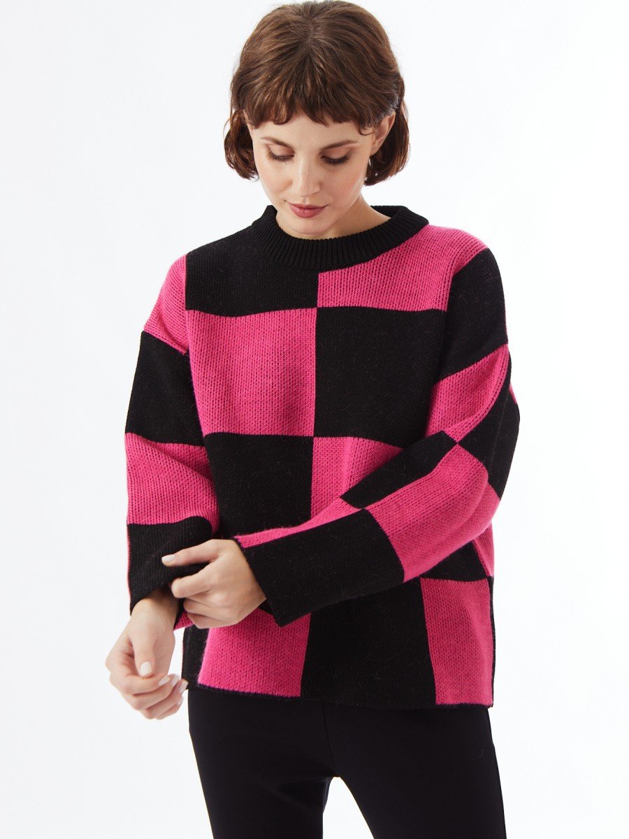 SWEATER COMBINADO CUADROS
