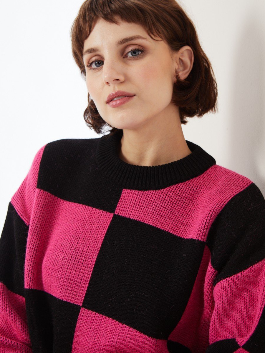 SWEATER COMBINADO CUADROS
