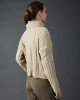 POLERA TEJIDA DE TRENZAS EN OCHO