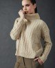 POLERA TEJIDA DE TRENZAS EN OCHO
