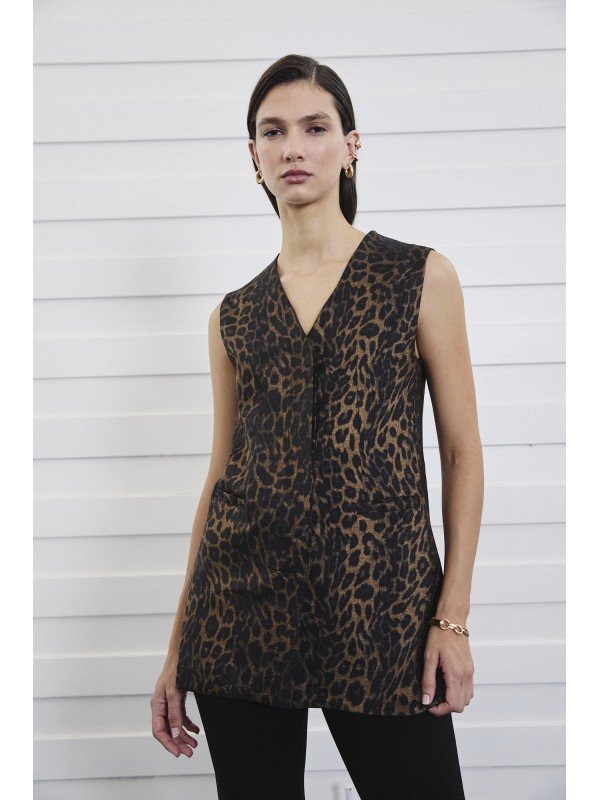 CHALECO ANIMAL PRINT