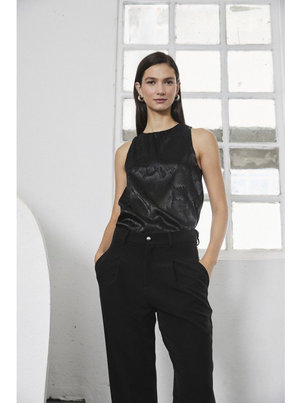 BLUSA SEDA FASETADA