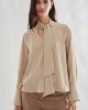 BLUSA MANGA LARGA CON LAZO