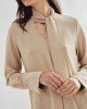 BLUSA MANGA LARGA CON LAZO