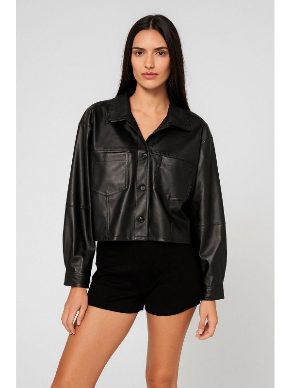 CAMISA DE CUERO VEGAN