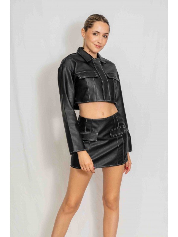 POLLERA CUERITO VEGANO