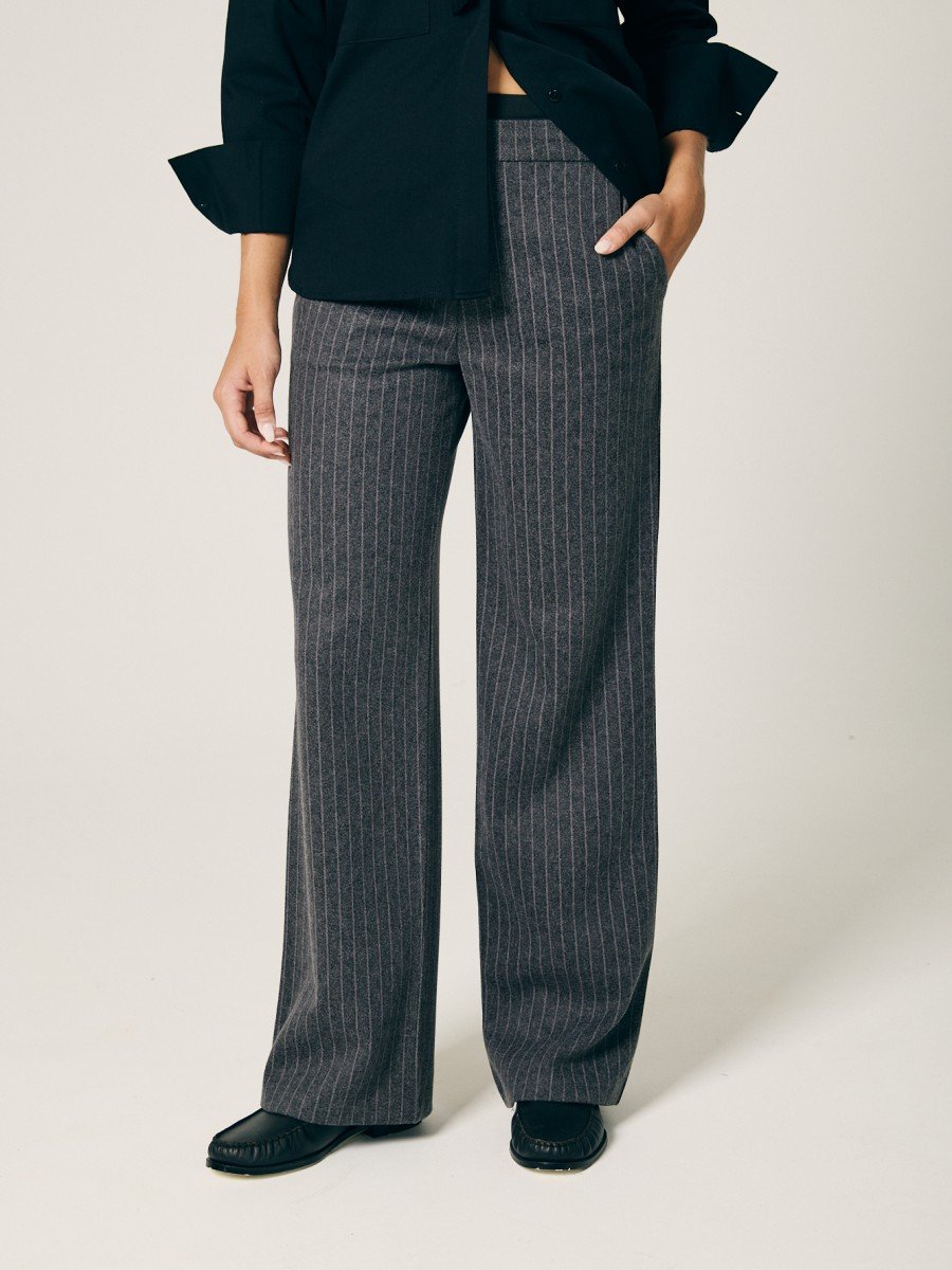 PANTALON RAYADO DOBLE CINTURA