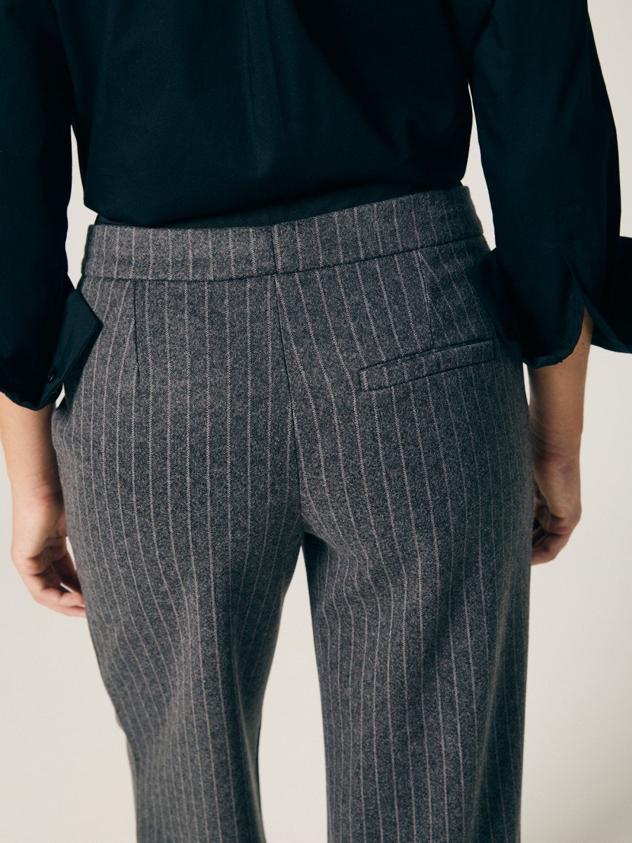 PANTALON RAYADO DOBLE CINTURA