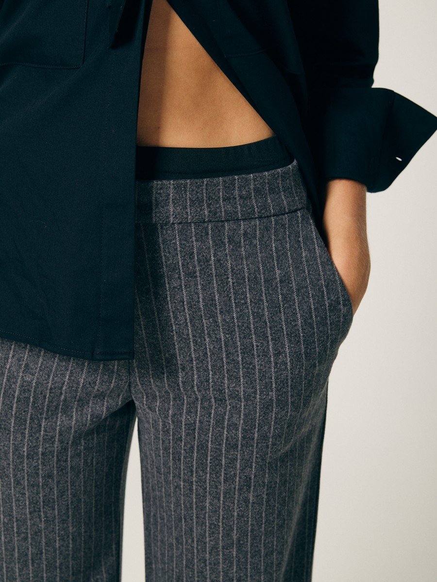 PANTALON RAYADO DOBLE CINTURA