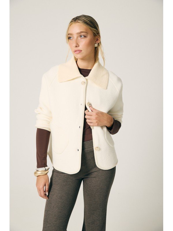 CAMPERA CUELLO TEJIDO