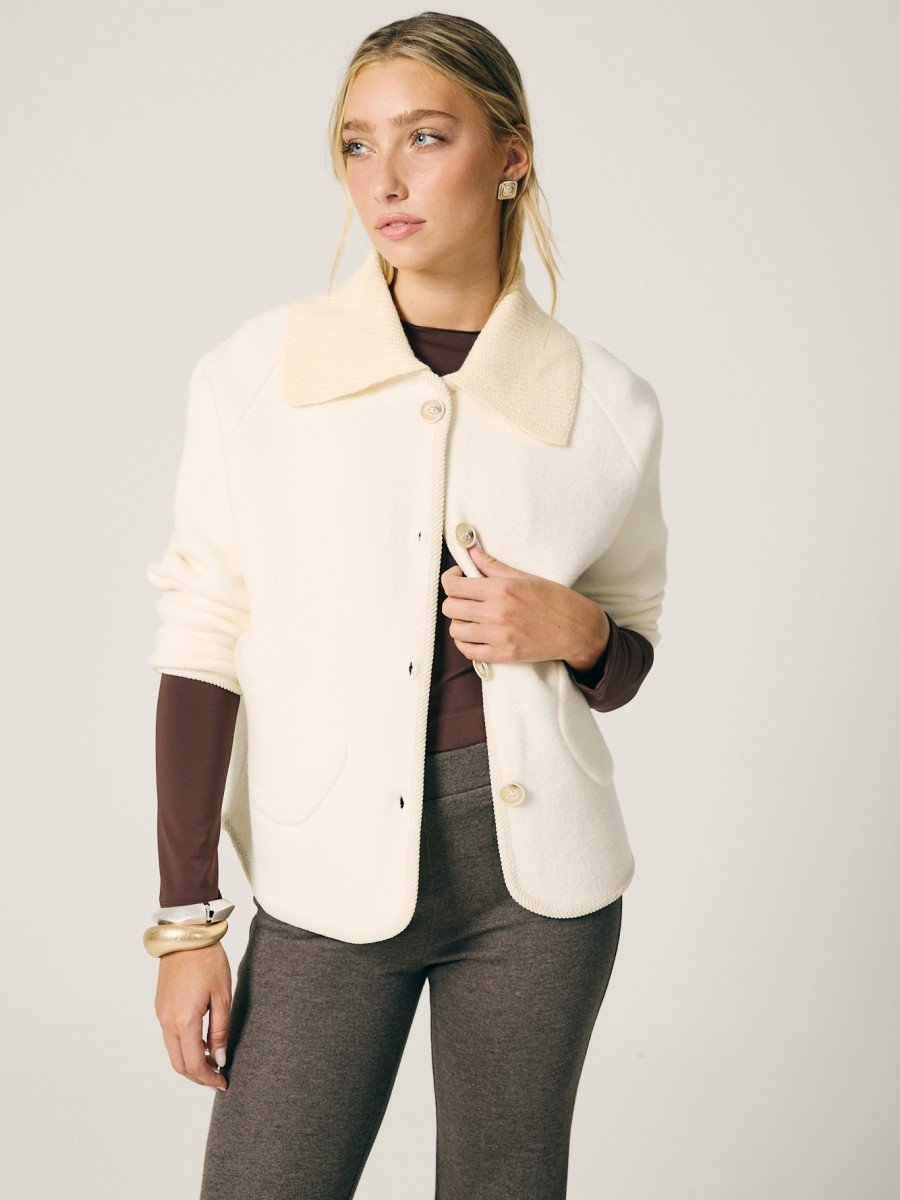 CAMPERA CUELLO TEJIDO