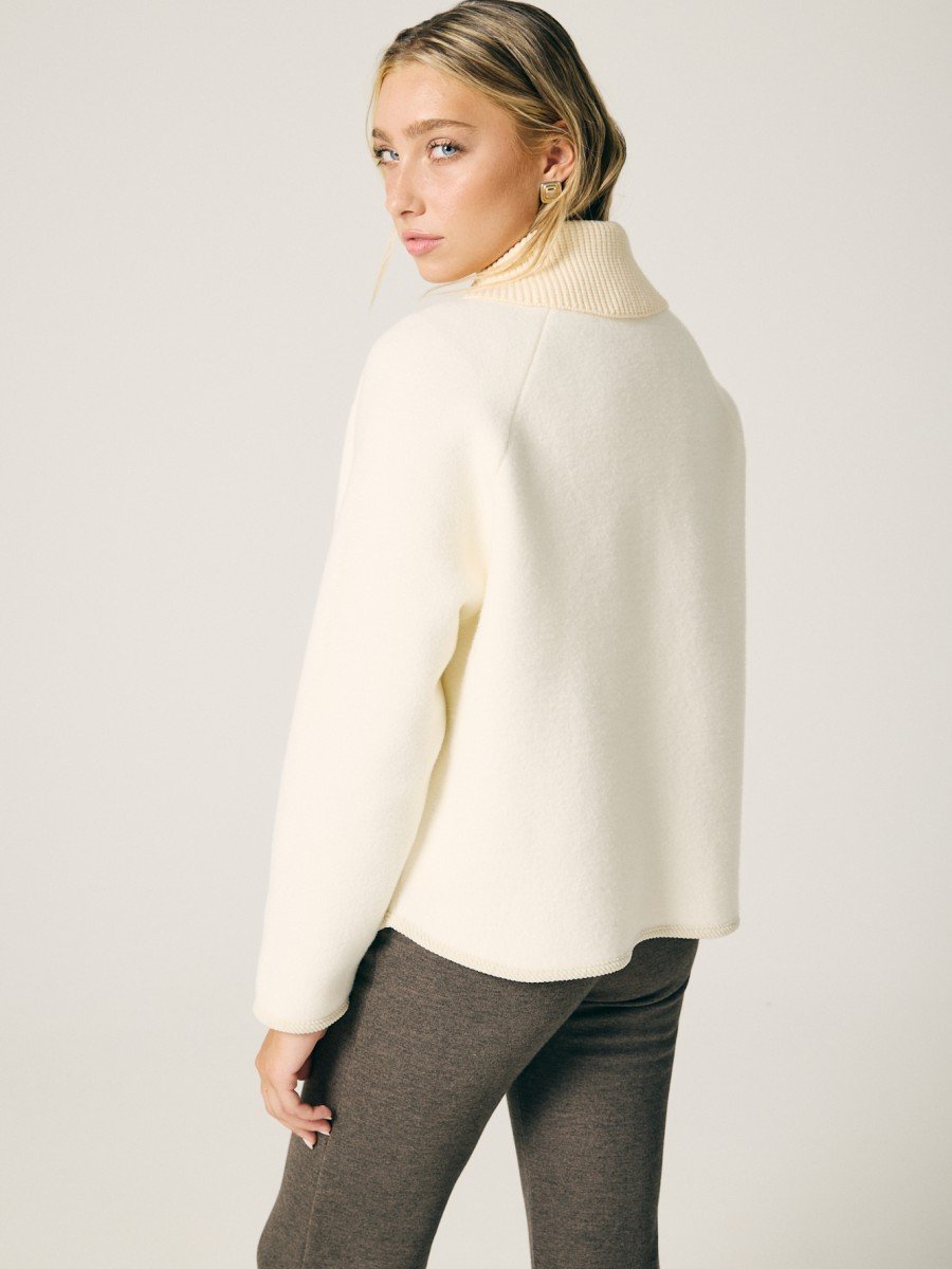 CAMPERA CUELLO TEJIDO