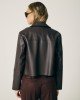 CHAQUETA SIMIL CUERO LABRADO