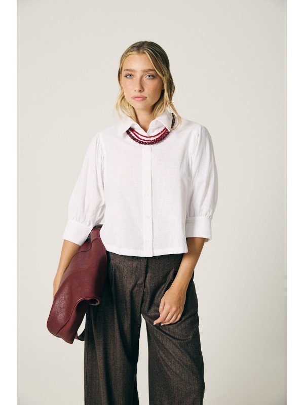 BLUSA MANGAS ABUCHONADAS