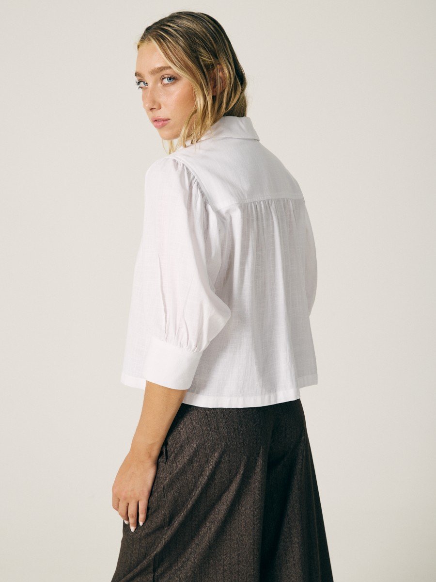 BLUSA MANGAS ABUCHONADAS