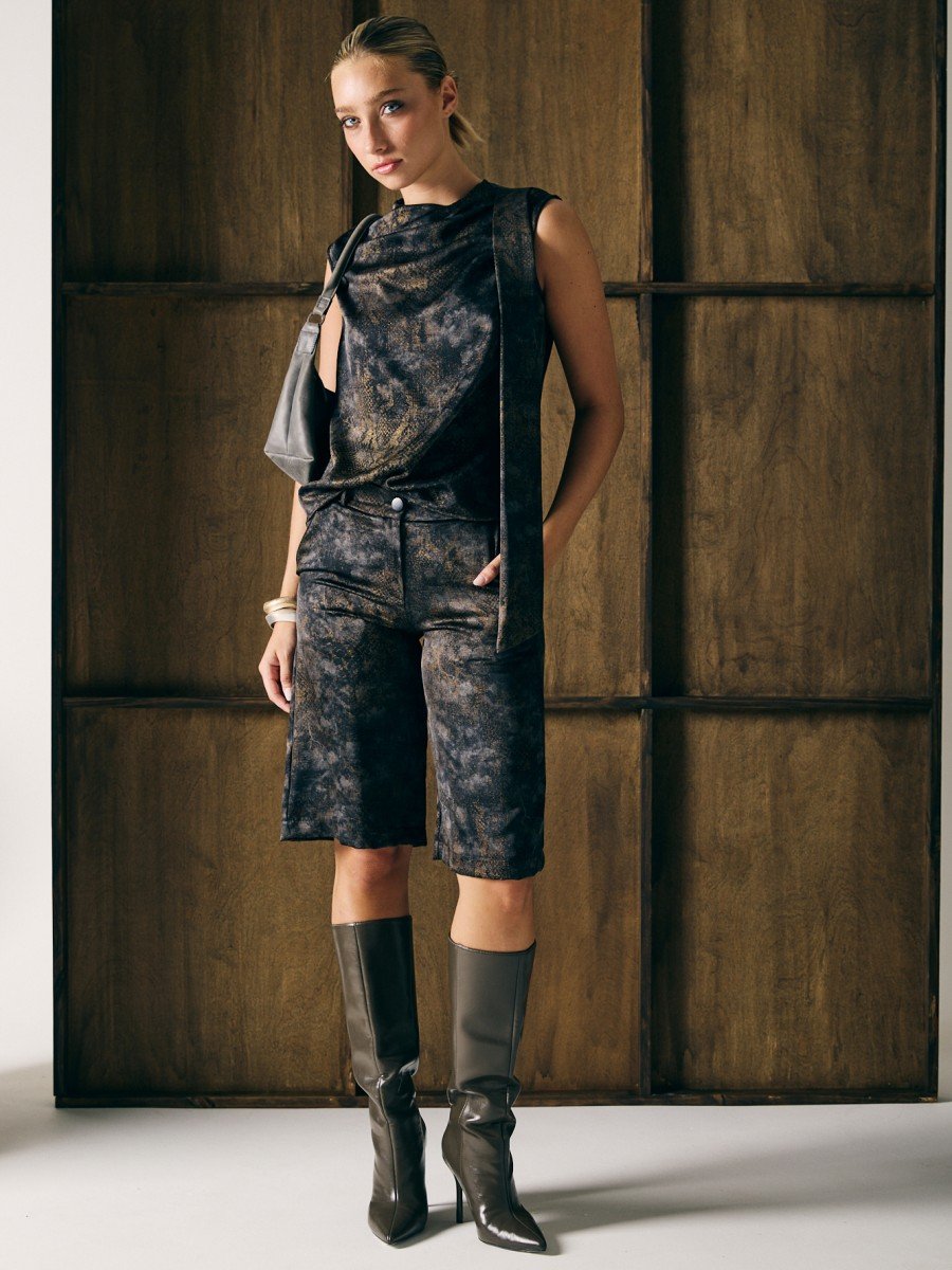 BERMUDA DE SEDA ESTAMPADA