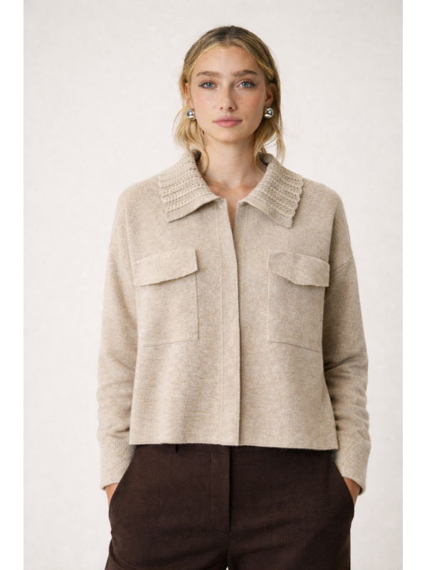 SACO TEJIDO C/BOLSILLOS