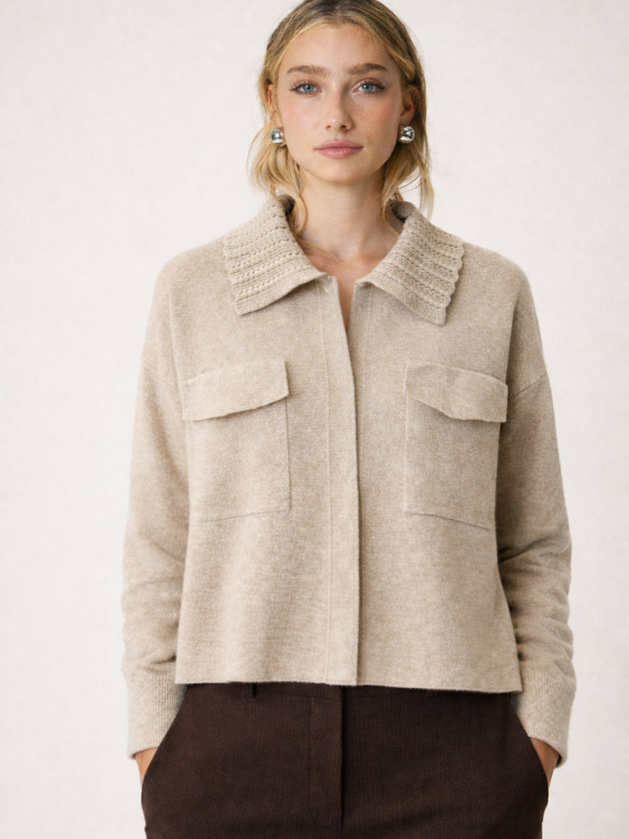 SACO TEJIDO C/BOLSILLOS