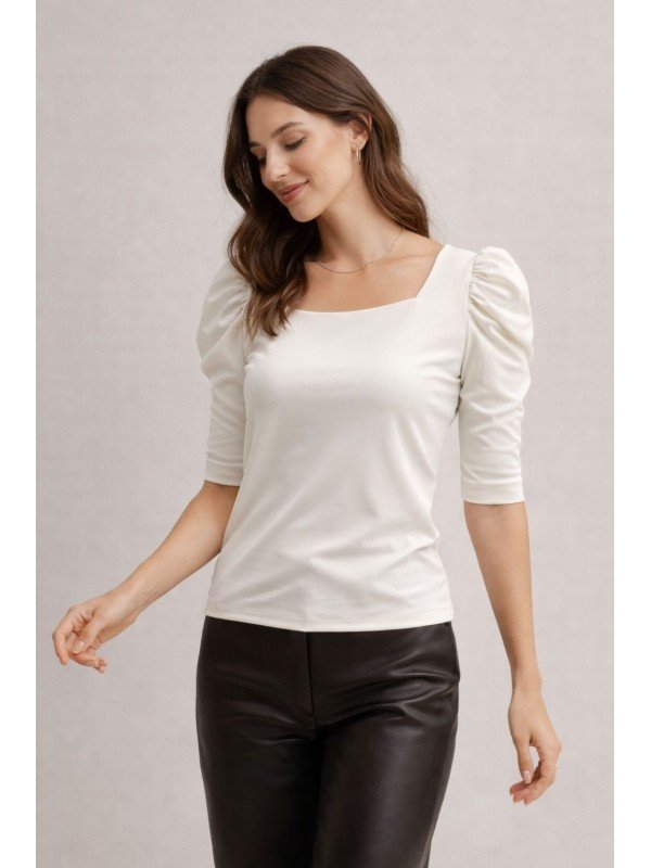 REMERA MANGA ABUCHONADA