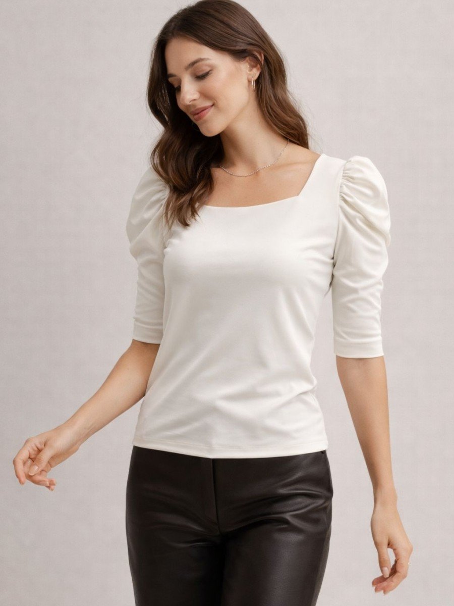 REMERA MANGA ABUCHONADA