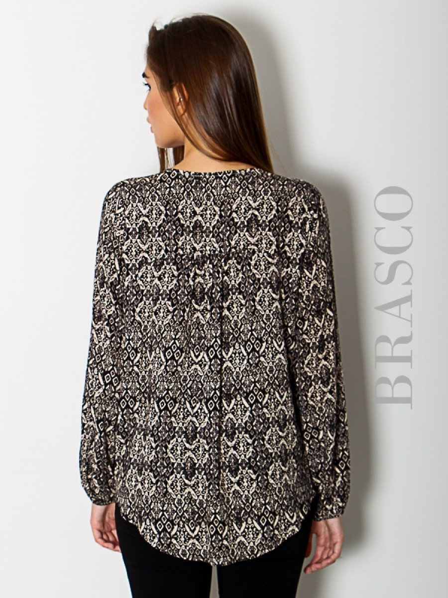 BLUSA DE FIBRANA ESTAMPADA