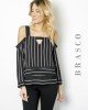 BLUSA RAYADA CON CINTA GROSS