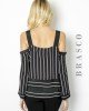 BLUSA RAYADA CON CINTA GROSS