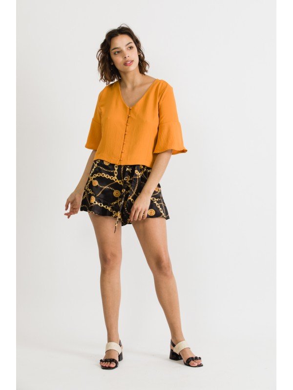 SHORT DE SEDA ESTAMPADA