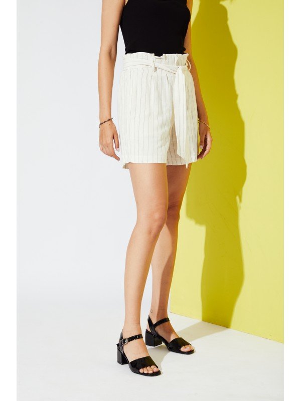 SHORT DE LINO RAYADO