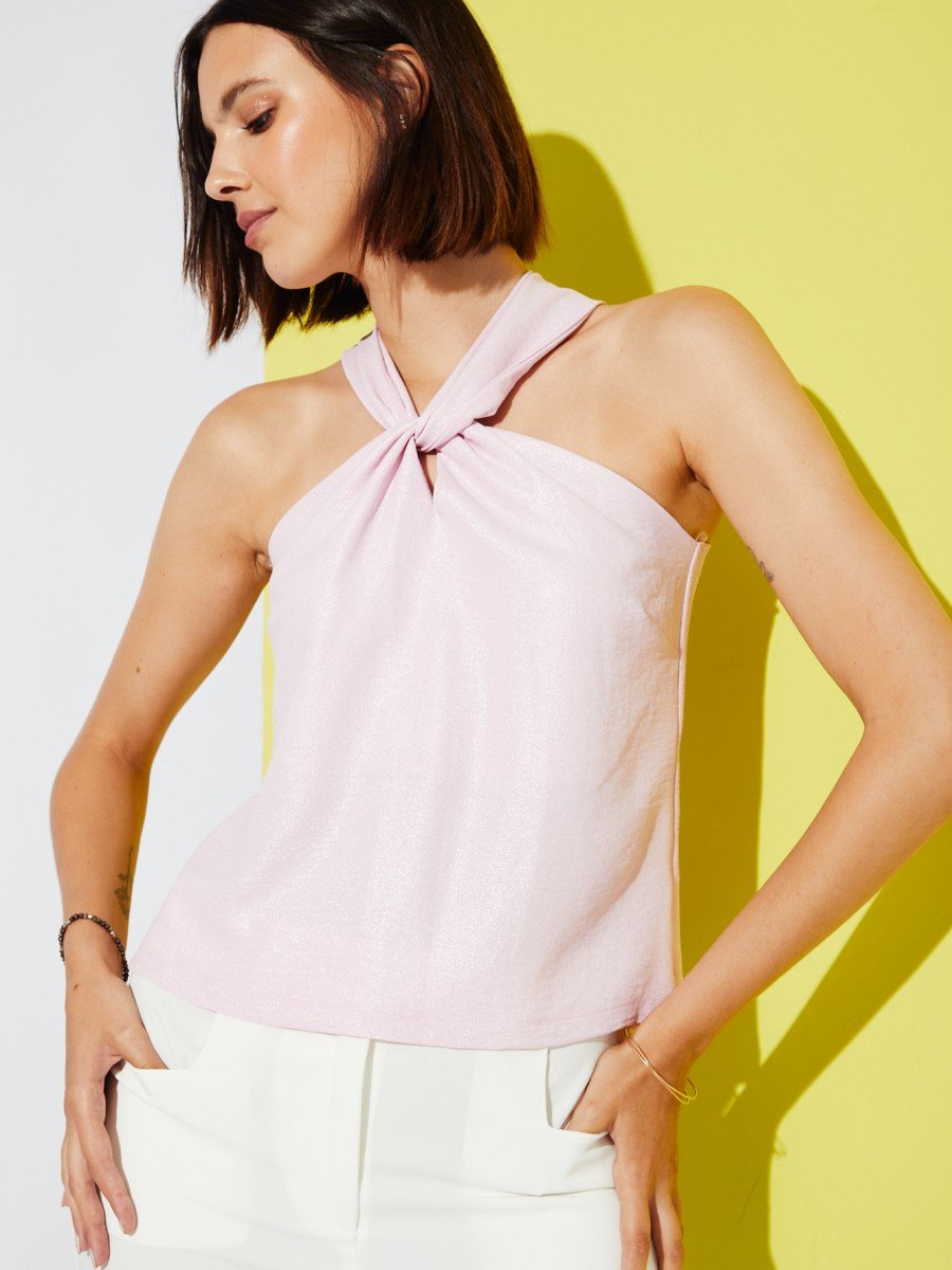BLUSA ESCOTE ALTO CRUZADO