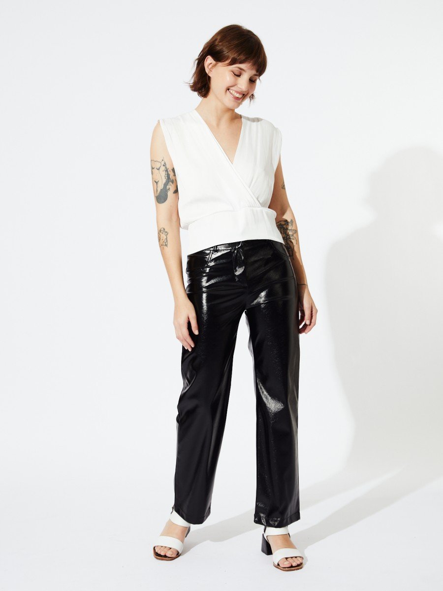 BLUSA DE SEDA CRUZADA