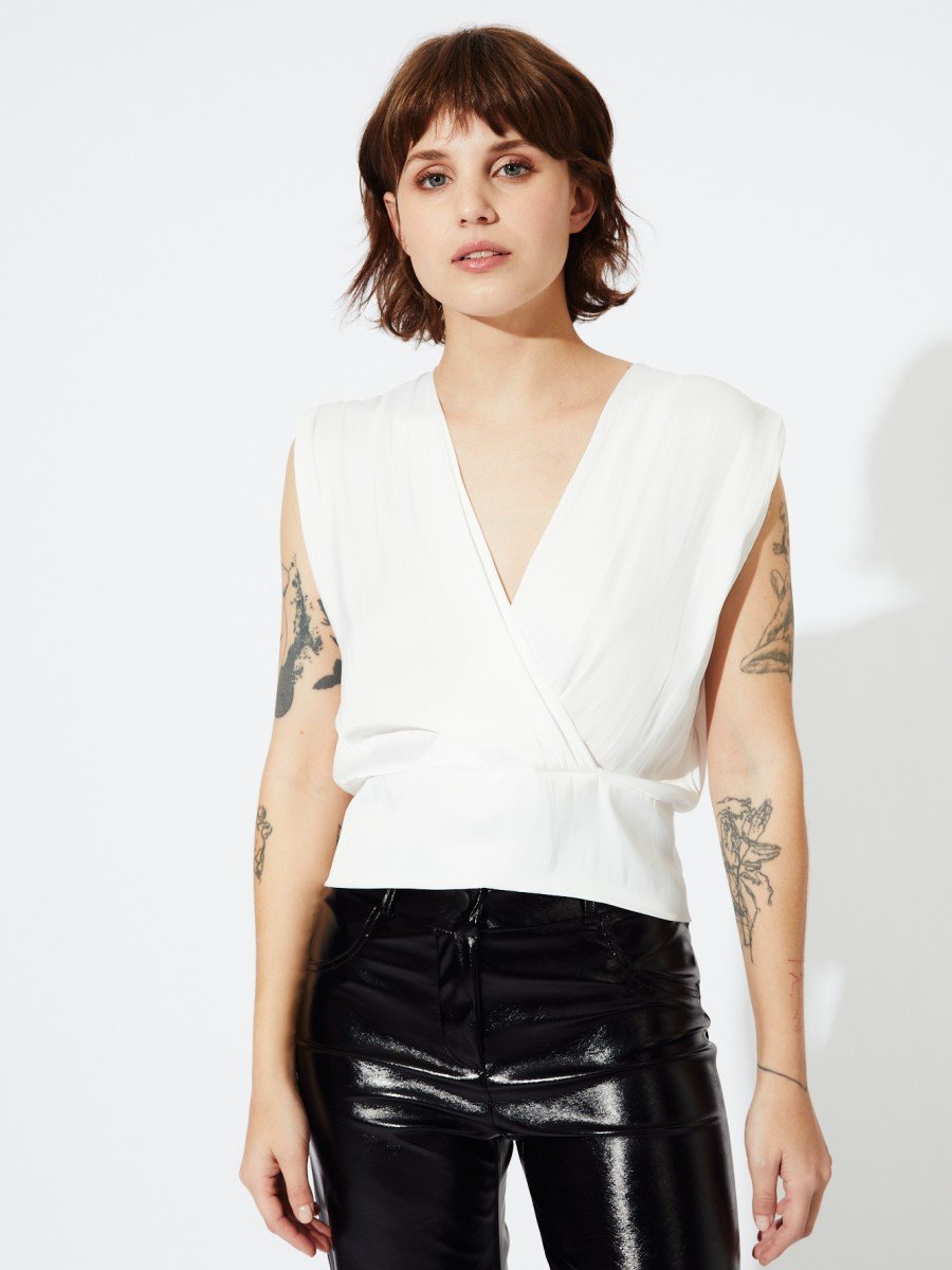 BLUSA DE SEDA CRUZADA