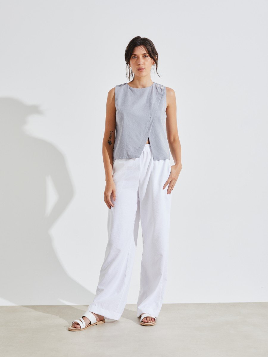 BLUSA DE SEDA CON BOTONES