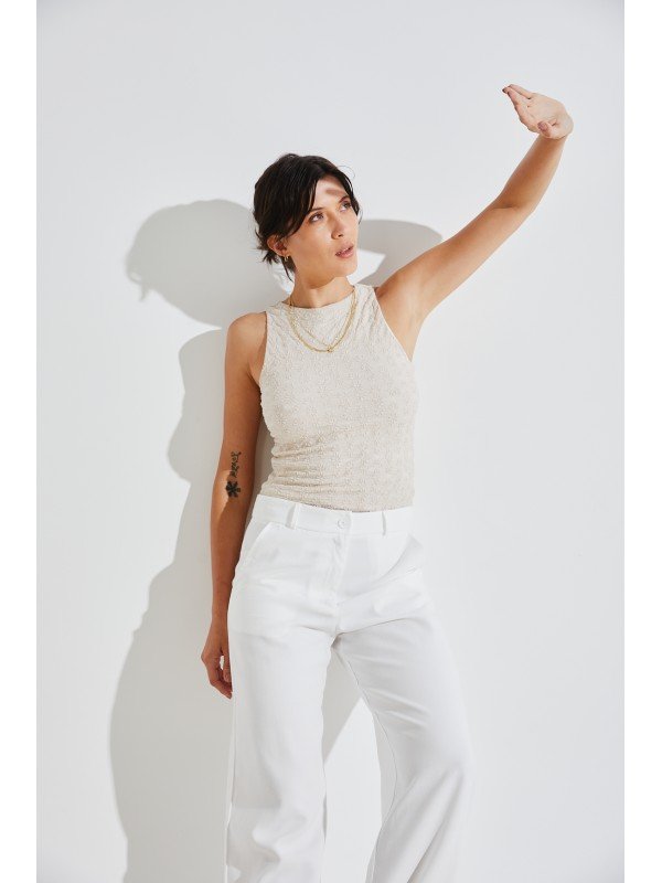 REMERA ENCAJE STRECH