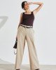 PANTALON DE LINO CON RECORTE