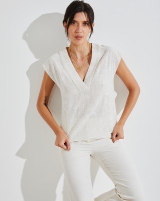 BLUSA LINO BORDADO