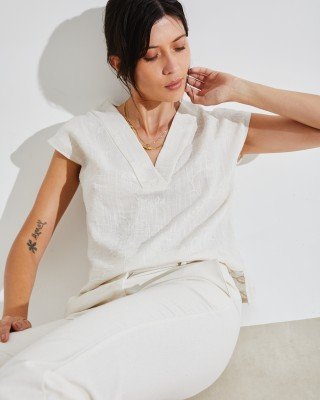 BLUSA LINO BORDADO