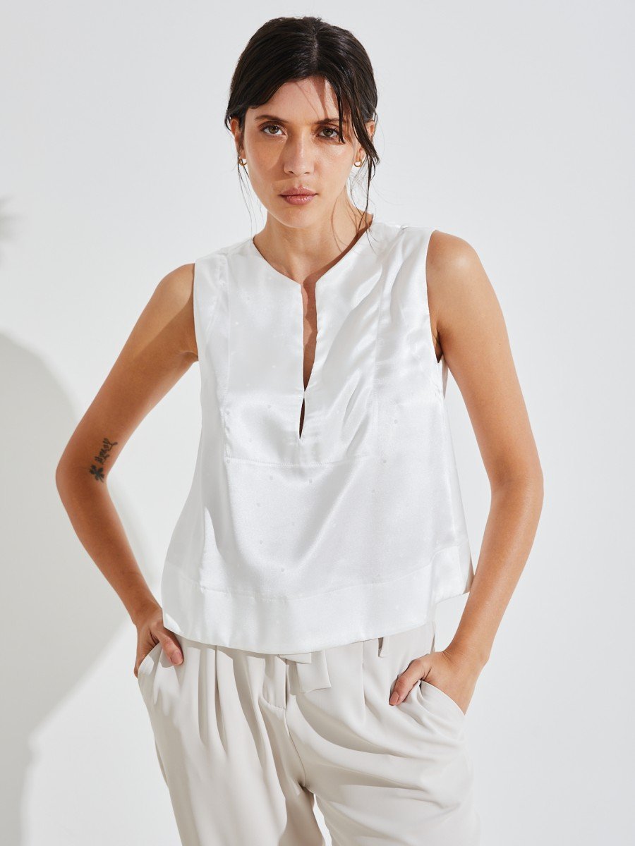 BLUSA DE SEDA CON GOTA