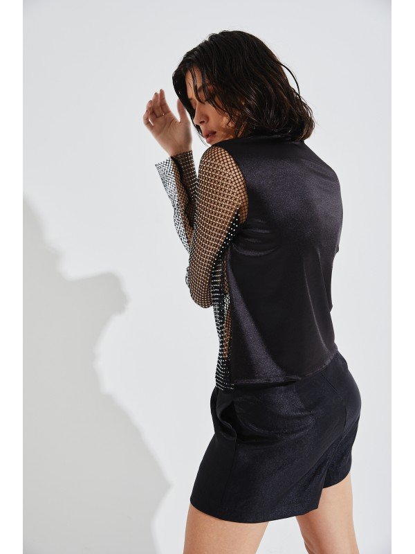 CAMISA DE RED Y STRASS