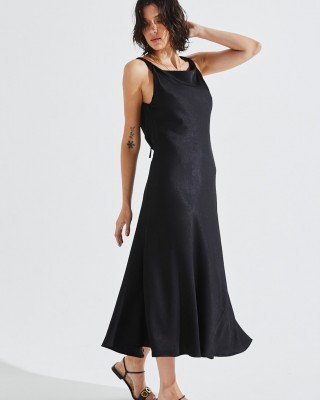 VESTIDO LARGO DE SEDA