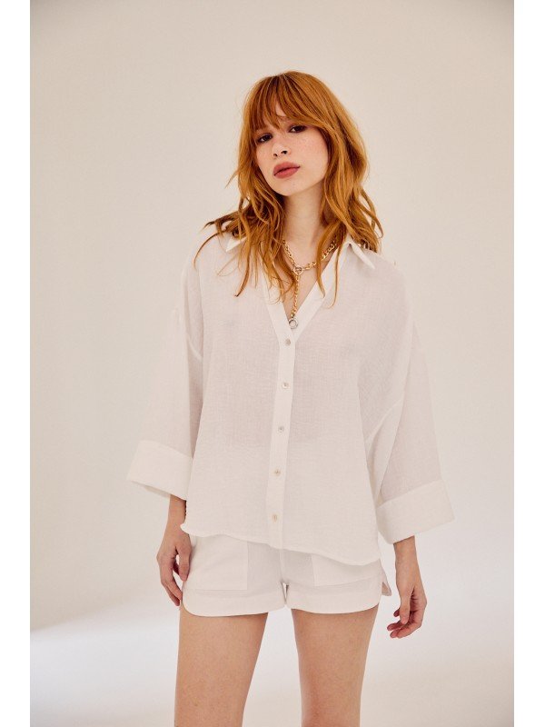CAMISA ANCHA DE LINO