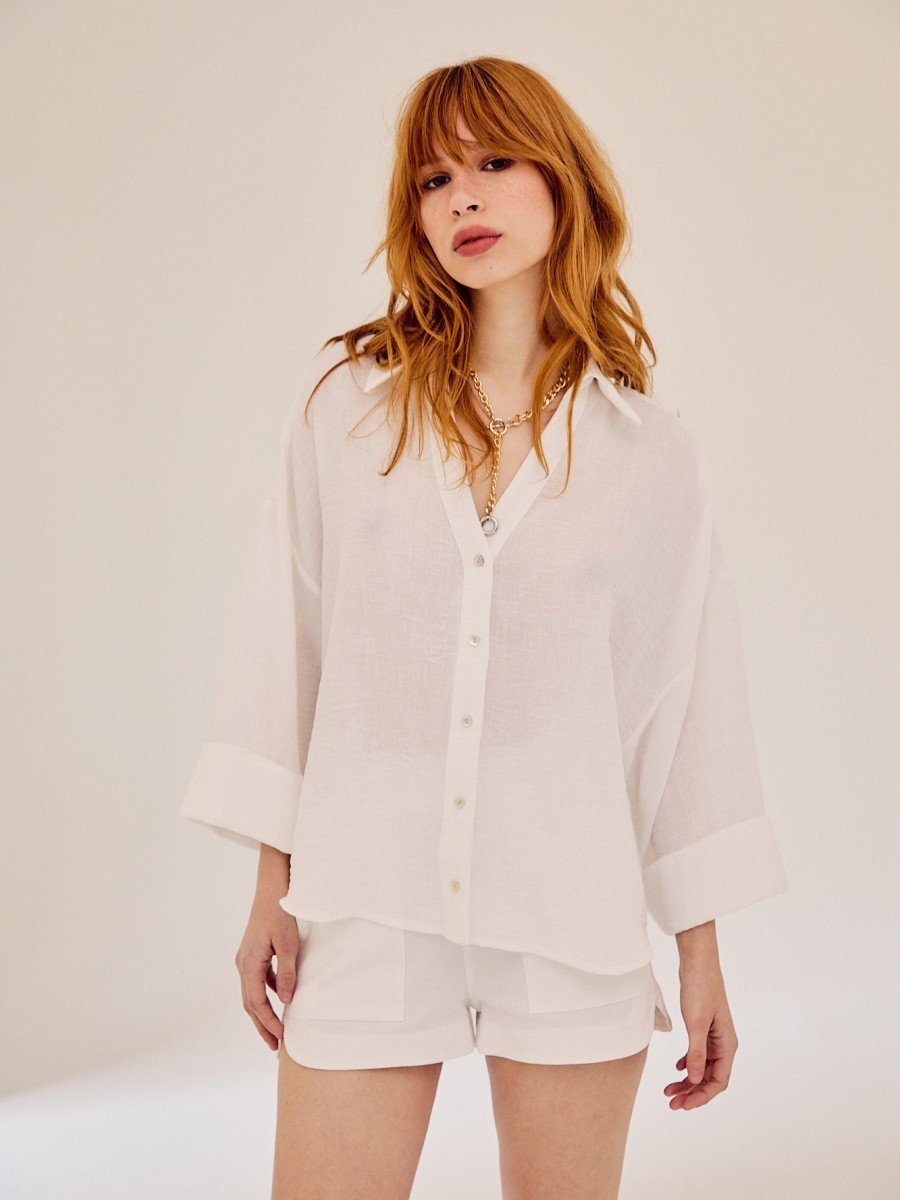 CAMISA ANCHA DE LINO