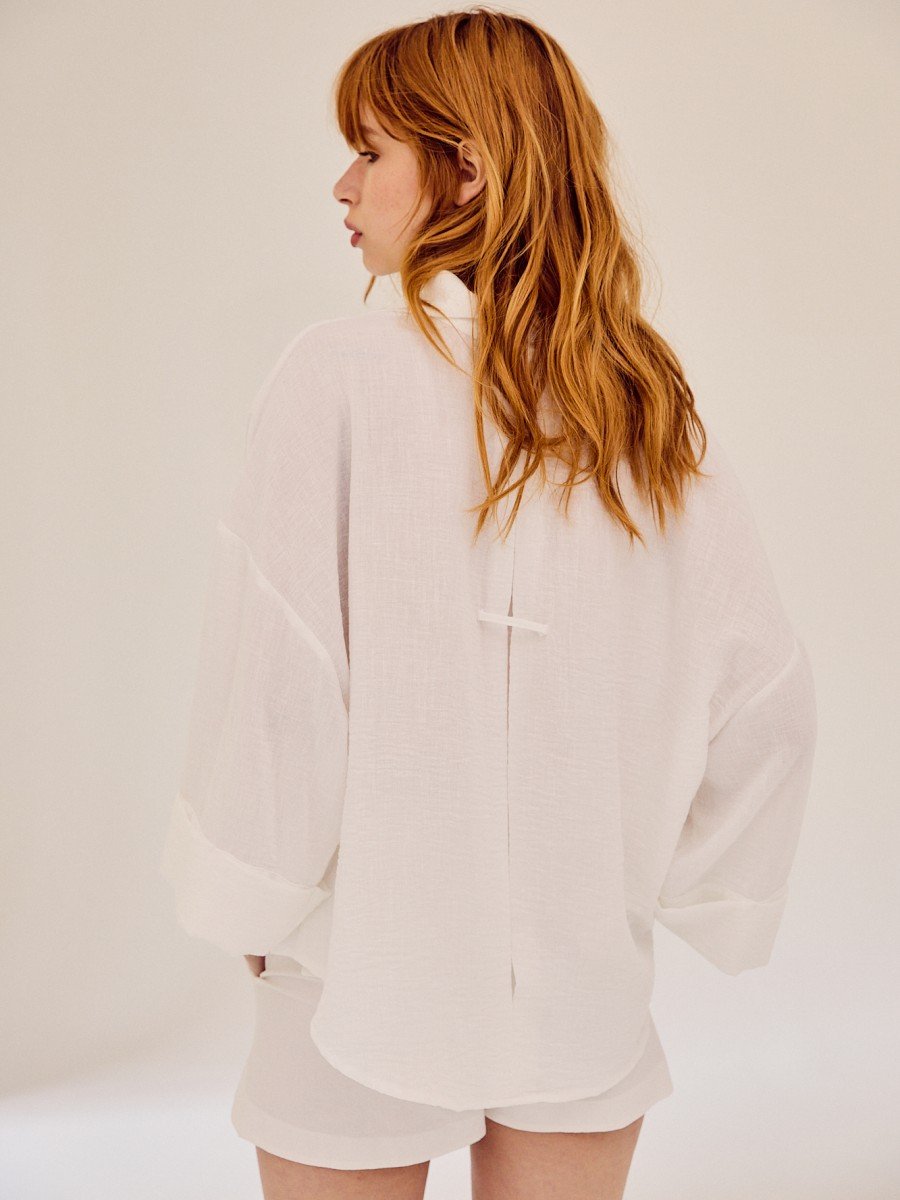 CAMISA ANCHA DE LINO