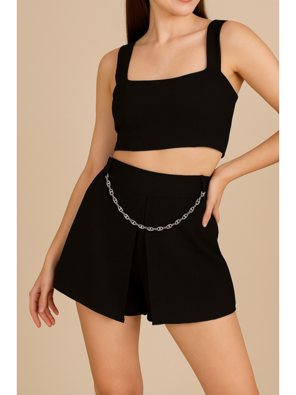 SHORT POLLERA CON CADENA