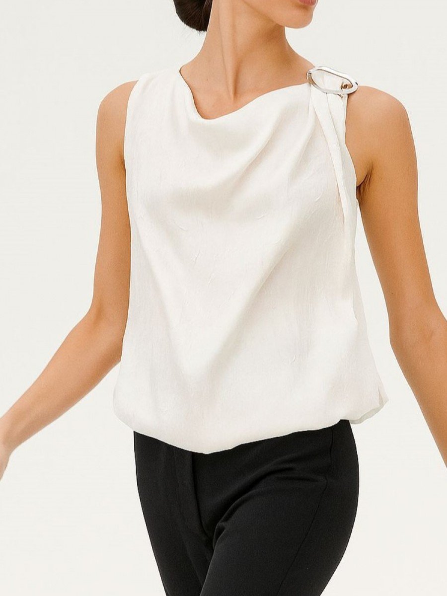 BLUSA DE SEDA CON AVIO