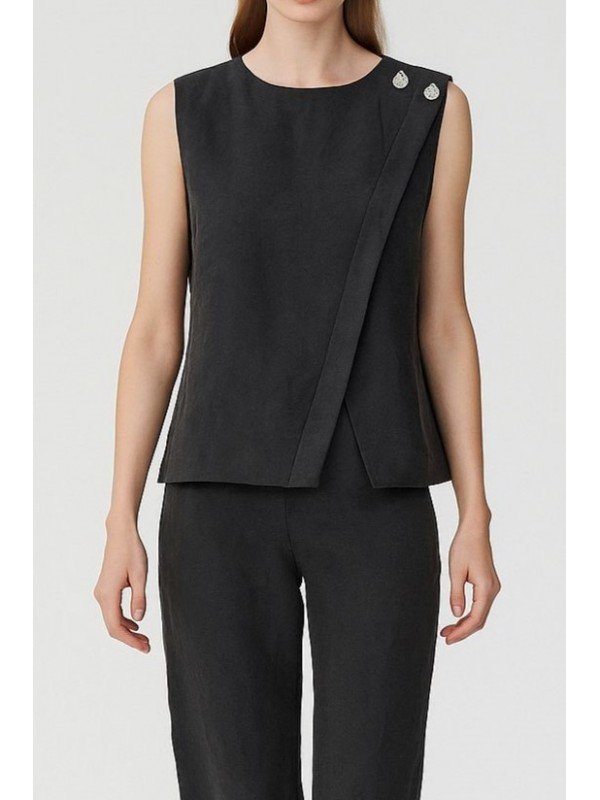 BLUSA DE SEDA CON BOTONES