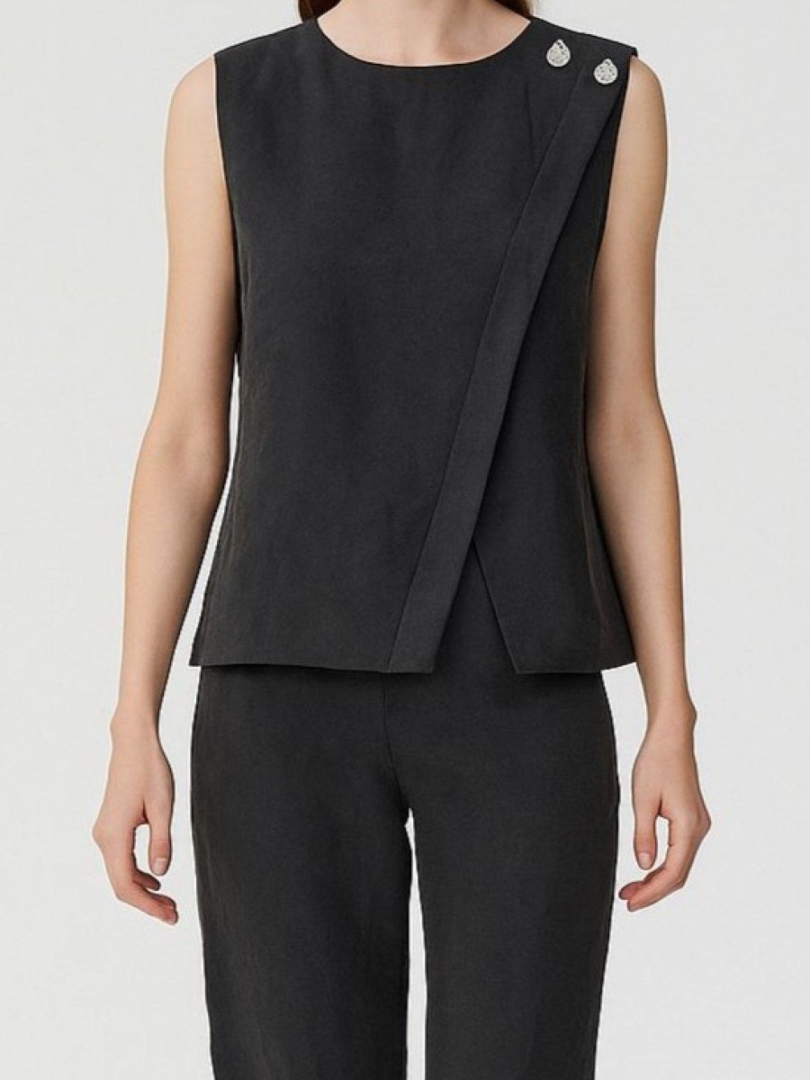 BLUSA DE SEDA CON BOTONES